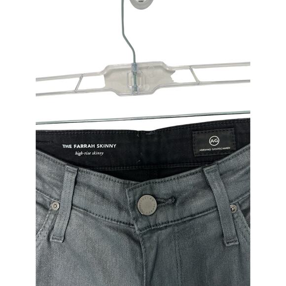 AG Adriano Goldschmied The Farrah High-Rise Coated Skinny Ankle Jeans Size 27 - Picture 3 of 12